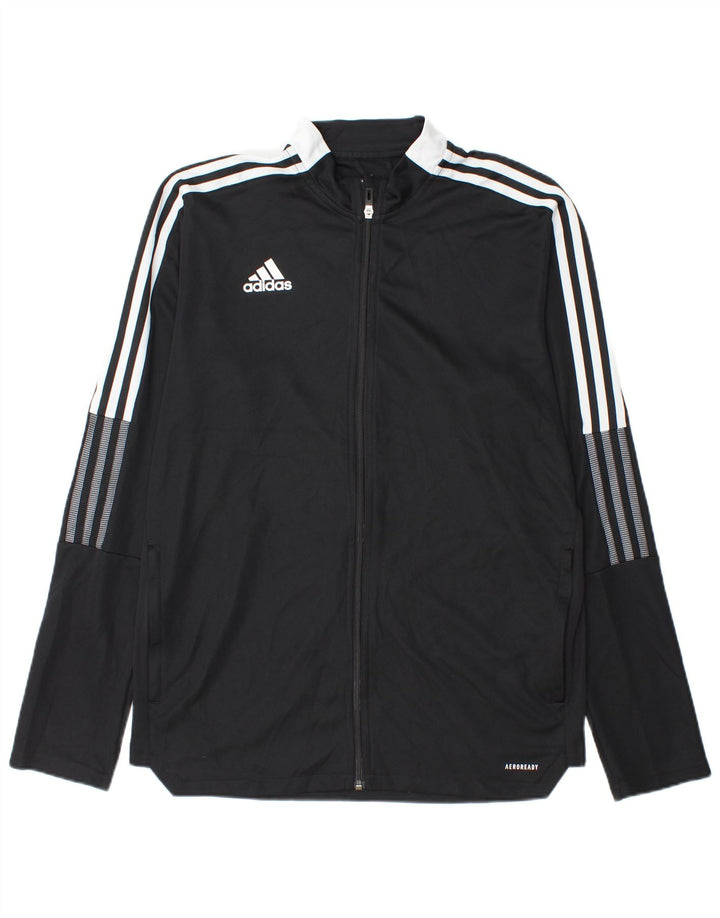 Adidas Herren Aeroready Trainingsanzug Top Jacke Large Schwarz Polyester