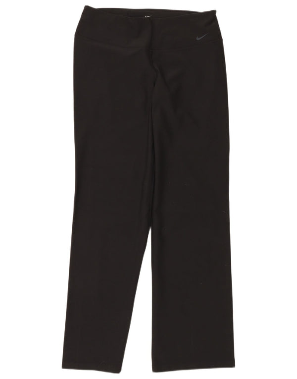 NIKE Damen Dri Fit Trainingshose UK 14 Large Schwarz Polyester