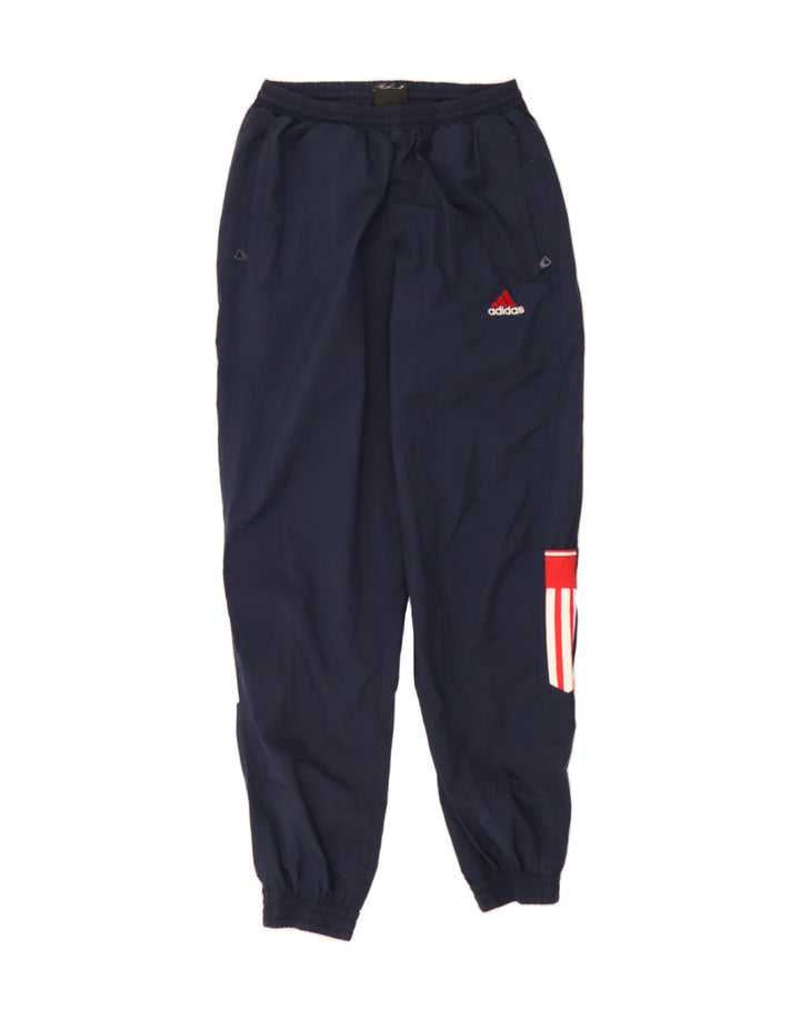 ADIDAS Mens Graphic Tracksuit Trousers Joggers Medium  Navy Blue Polyester Vintage Adidas and Second-Hand Adidas from Messina Hembry 