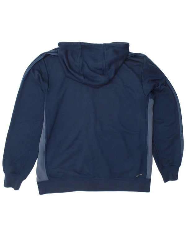 Adidas Herren Climalite Zip Hoodie Pullover Large Marineblau Farbblock