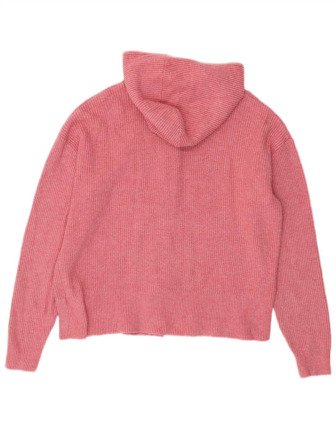 Marks & SPENCER Damen-Strickjacke mit Kapuze, UK 16, Größe L, rosa Viskose