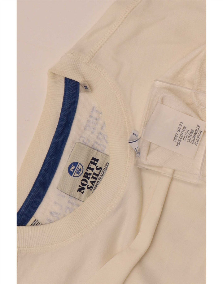 North Sails Herren-Sweatshirt mit Grafik, mittelweiße Baumwolle