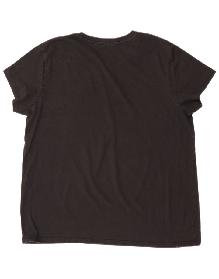 LEVI'S Damen Grafik-T-Shirt-Oberteil UK 18 XL Schwarz