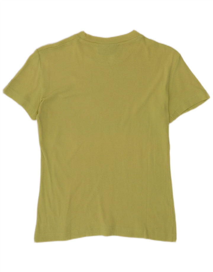 Gas Damen T-Shirt Top UK 12 Mittelgrüne Baumwolle