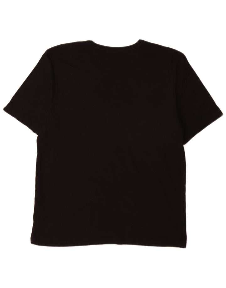 Hugo Boss Damen T-Shirt Top Large Schwarz Baumwolle