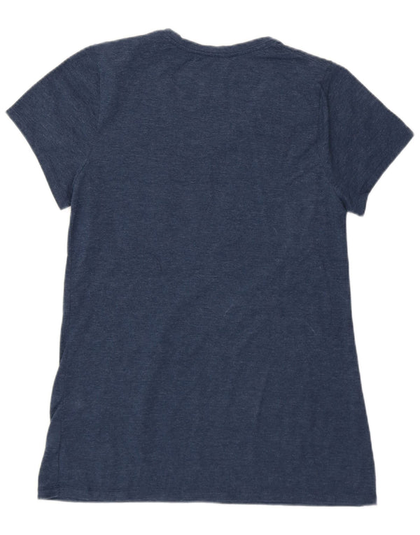 CHAMPION Damen T-Shirt Top UK 8 Small Blau Baumwolle