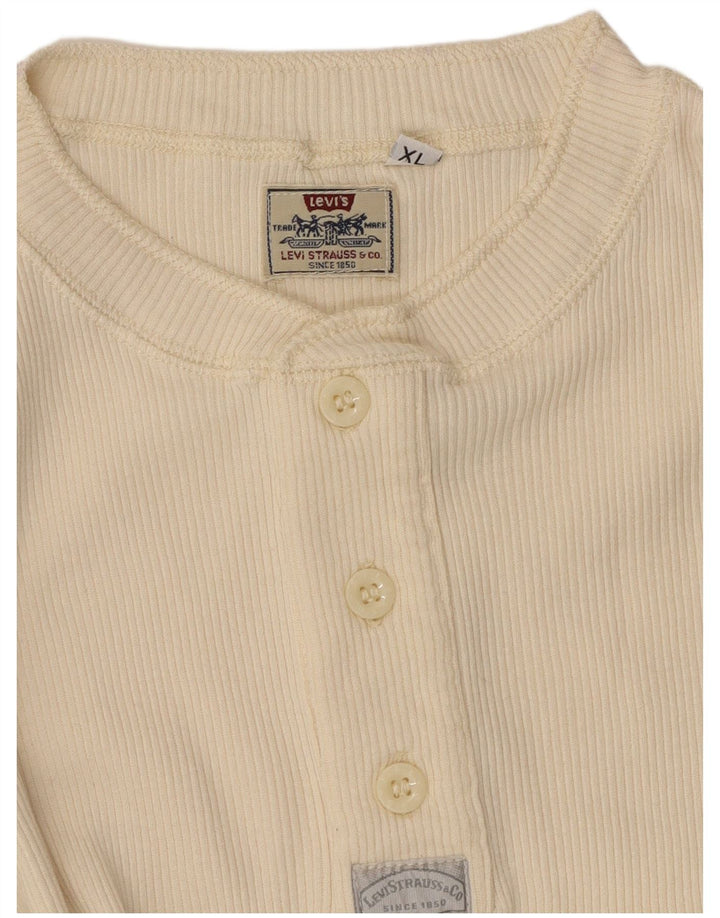 LEVI'S Damen T-Shirt Top UK 18 XL Off White