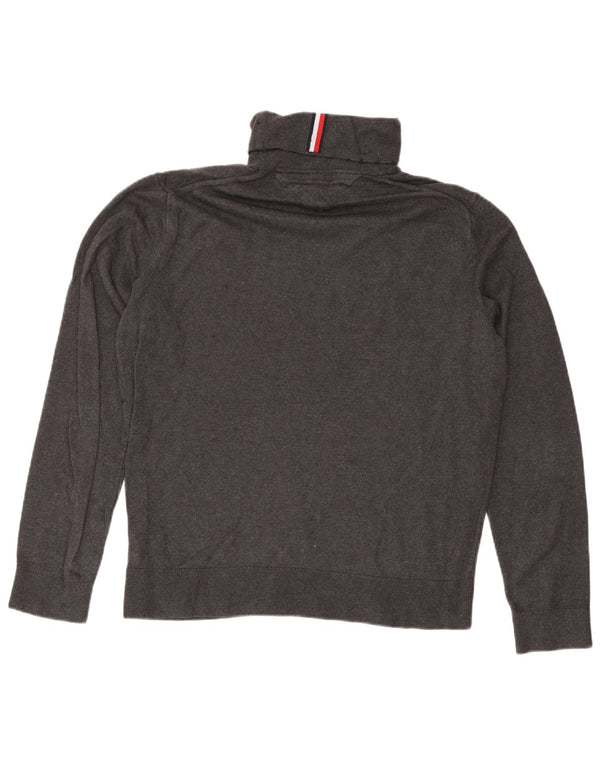 Tommy Hilfiger Herren-Pullover mit Rollkragen, XL, graue Baumwolle