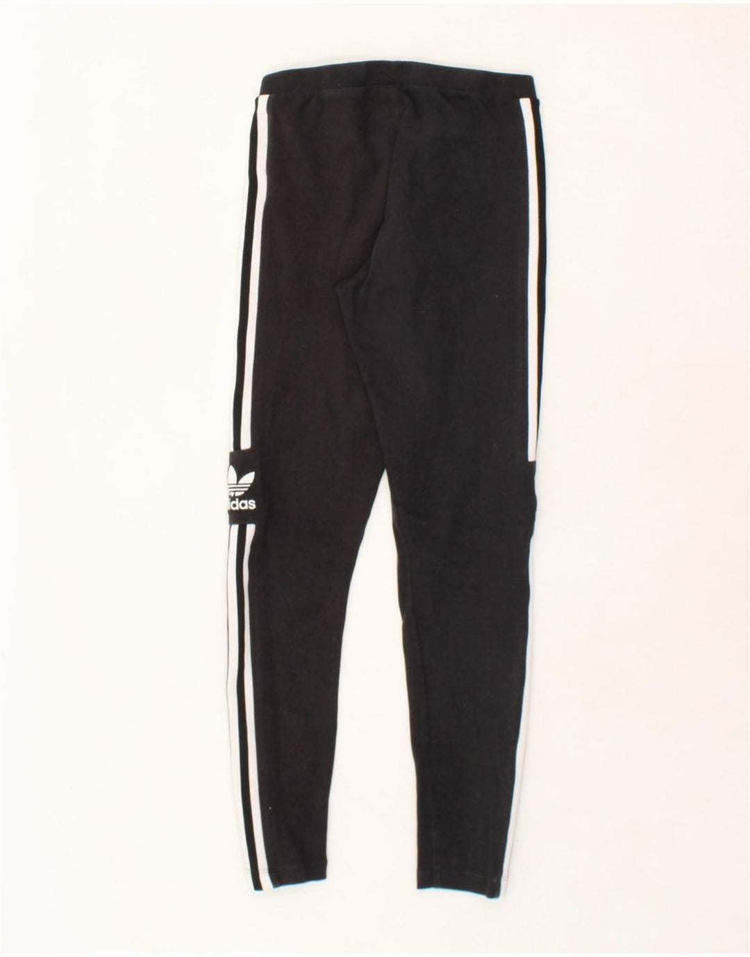 ADIDAS Womens Graphic Leggings UK 8 Small Black Cotton Vintage Adidas and Second-Hand Adidas from Messina Hembry 