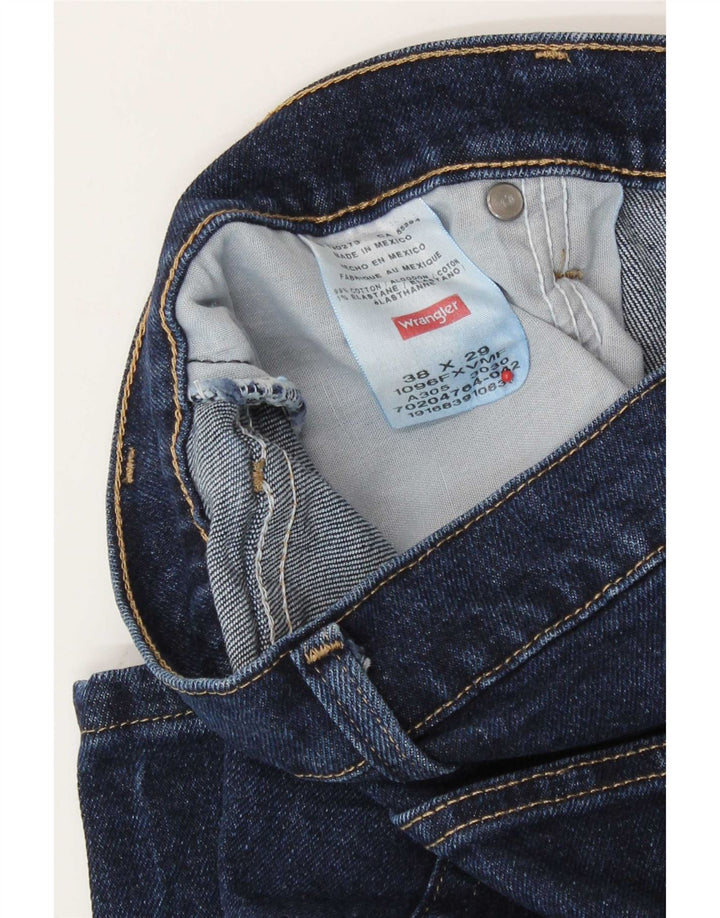 Wrangler Herren Straight Jeans W38 L29 Marineblaue Baumwolle