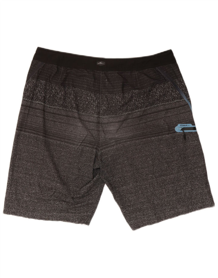 O'Neill Herren-Badeshorts, groß, grau gestreift, Viskose