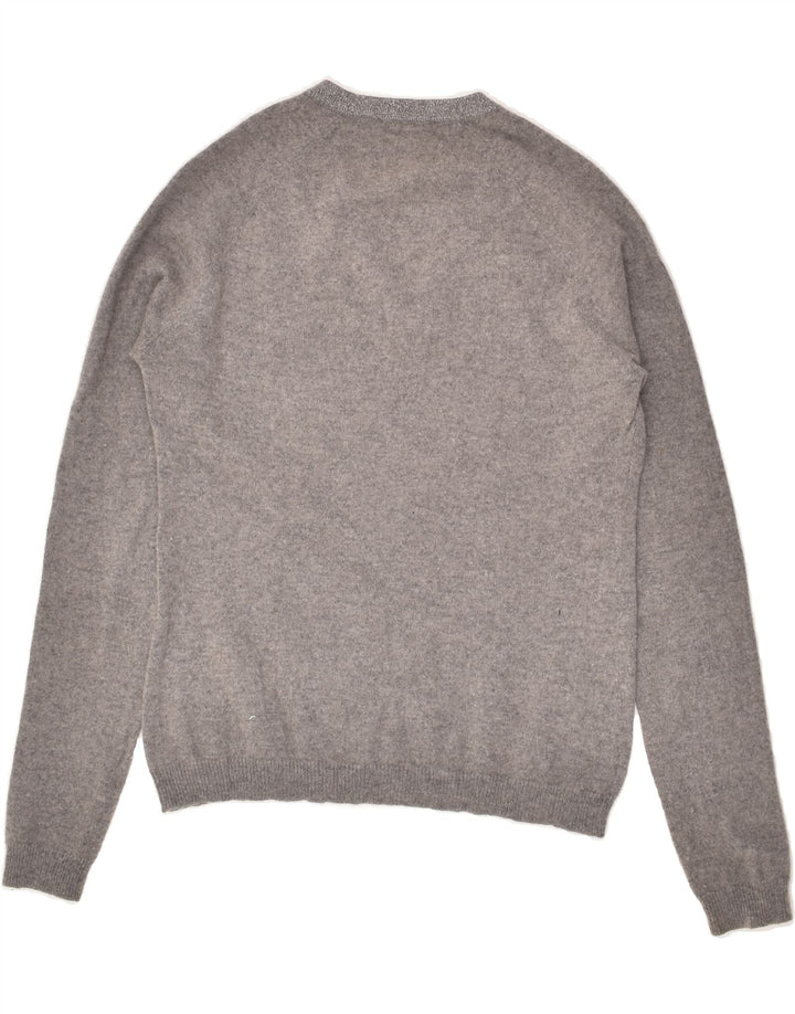 VINTAGE Womens V-Neck Jumper Sweater UK 8 Small Grey | Vintage Vintage | Thrift | Second-Hand Vintage | Used Clothing | Messina Hembry 