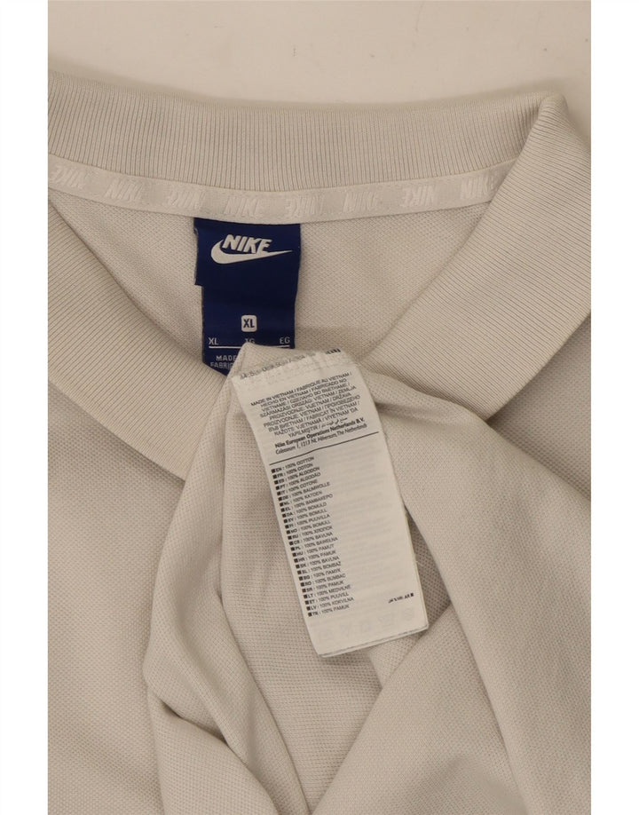 NIKE Herren-Poloshirt XL aus weißer Baumwolle