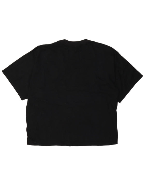Vintage Womens Graphic T-Shirt Top IT 44 Medium Black Cotton
