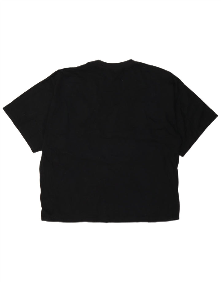 Vintage Damen Grafik T-Shirt Top IT 44 Mittelschwarze Baumwolle