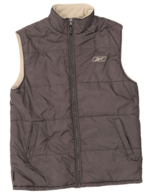 Reebok Damen Reversible gepolsterte Weste UK 14 Large Grau