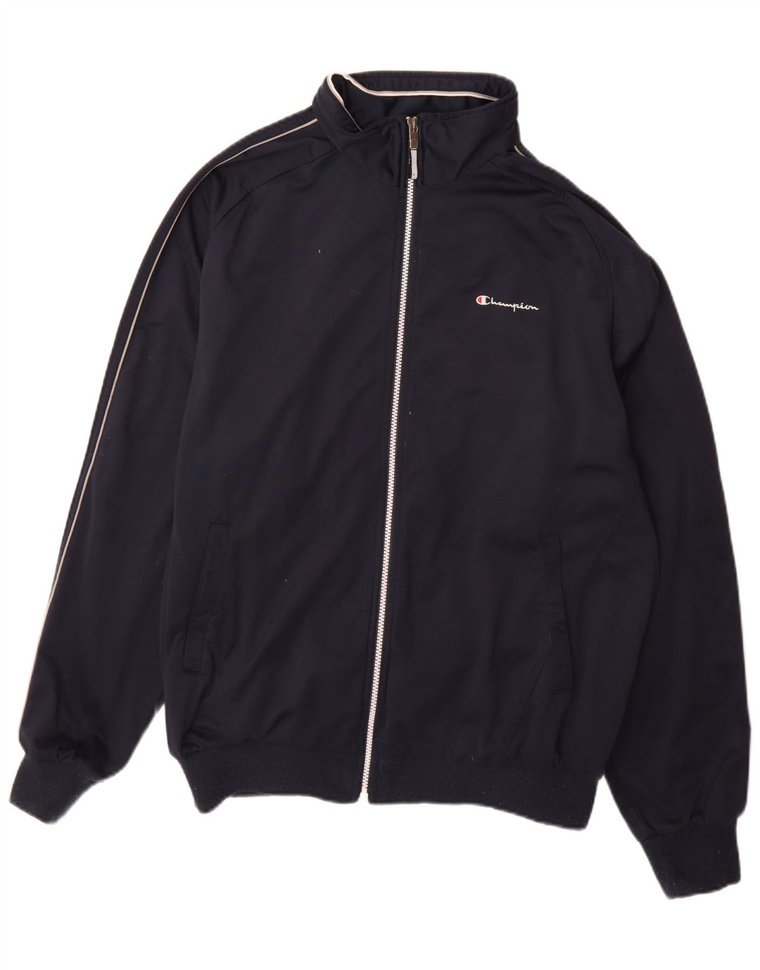 Champion Herren-Trainingsanzugoberteil, 2XL, Marineblau, Farbblock-Polyester