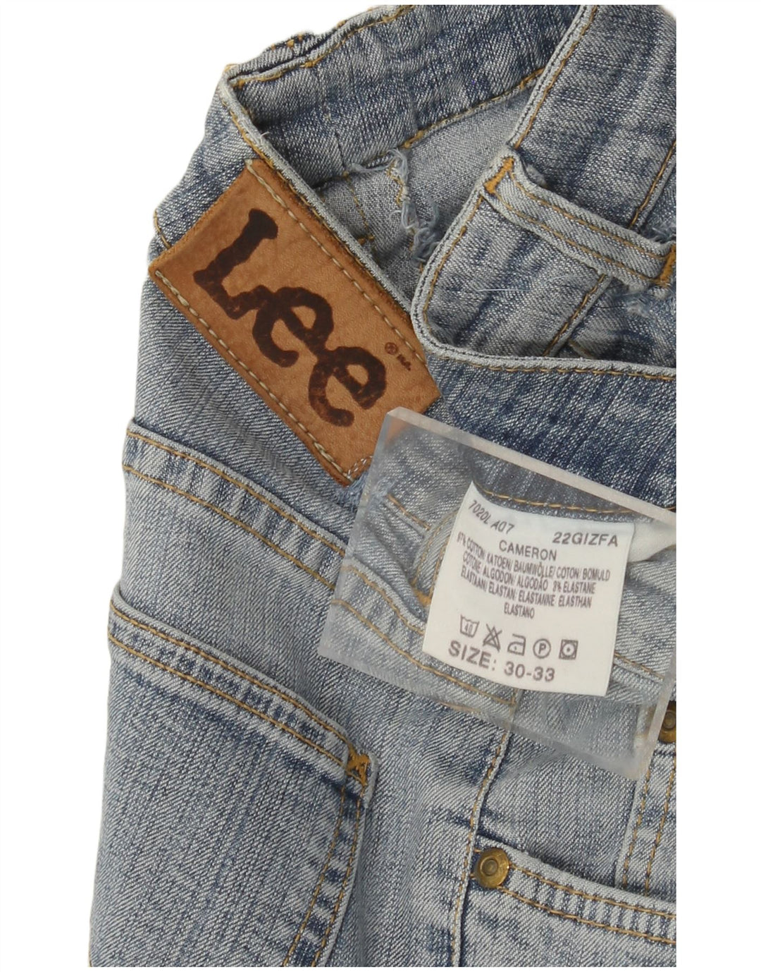 LEE Damen Cameron Straight Jeans W30 L33 Blaue Baumwolle