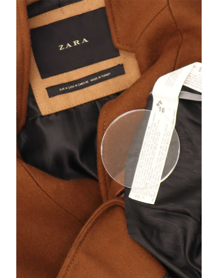 Zara Herrenmantel UK 38 Mittelbeige Wolle