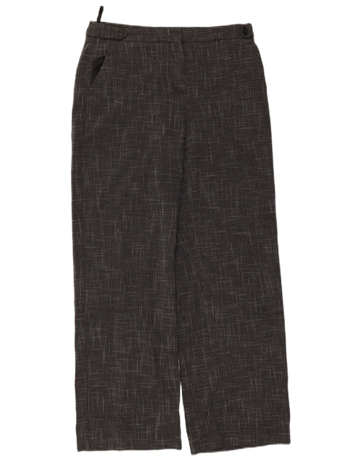 Marks & Spencer Damen Chinohose UK 10 Small W30 L29 Grau kariert