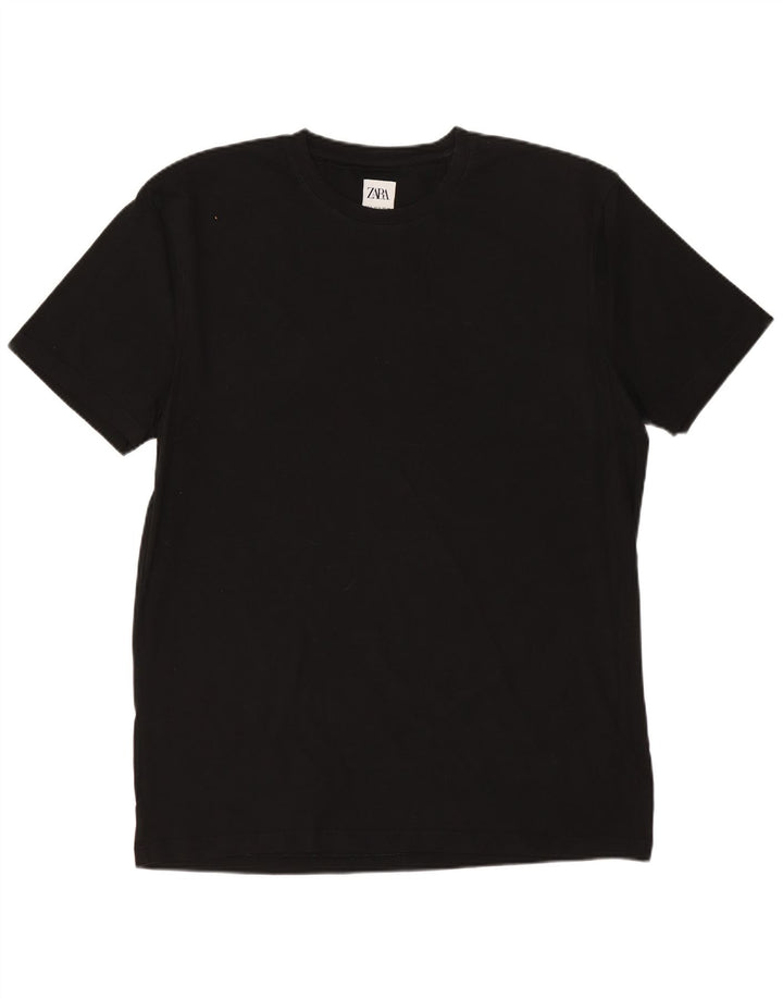 ZARA Herren Slim Fit T-Shirt Top XL Schwarz
