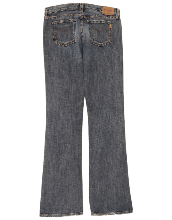 Meltin' Pot Damen Schlagjeans W28 L34 Blaue Baumwolle