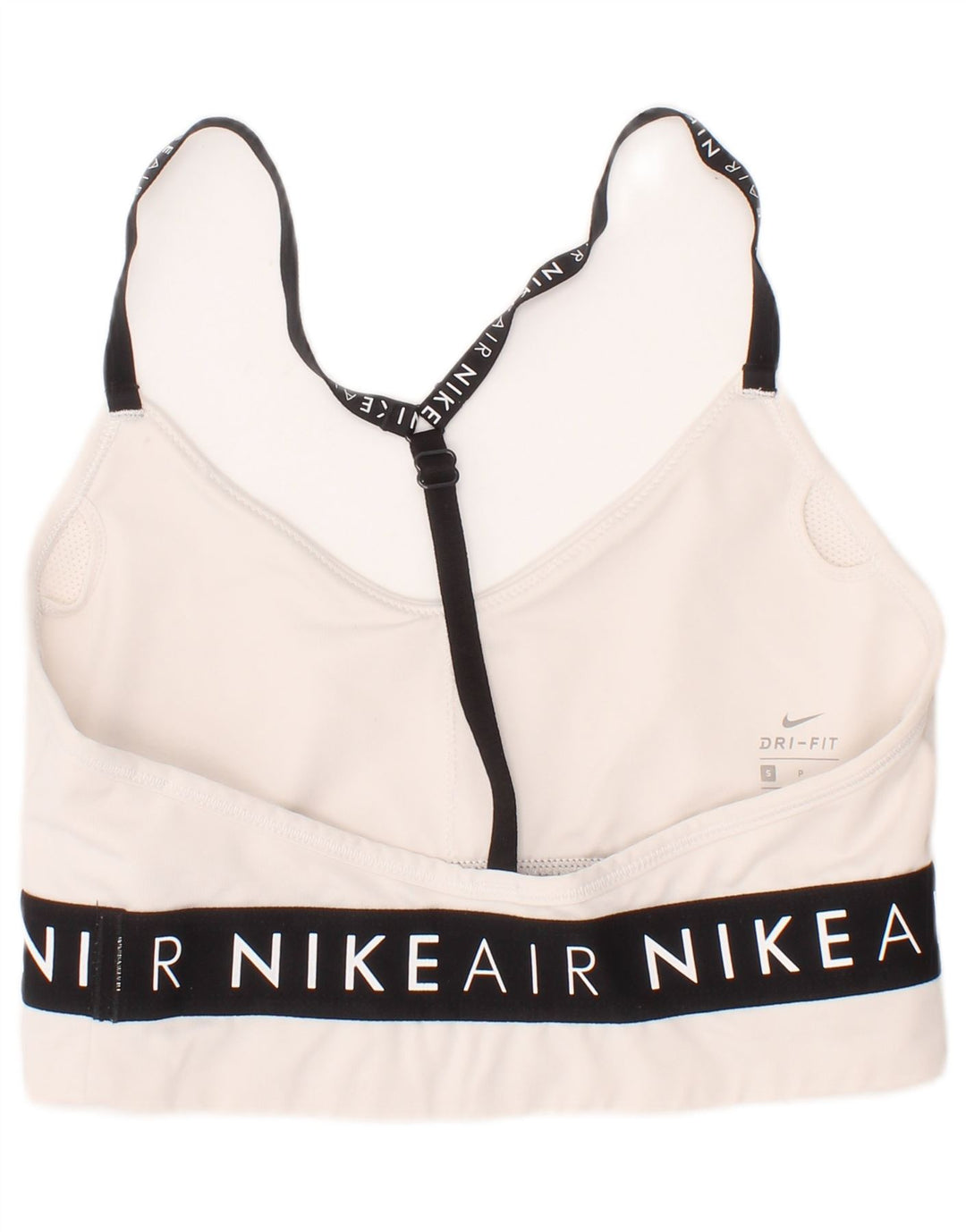 Nike Damen-Sport-BH mit Grafik, Größe S, gebrochenes Weiß, Polyester, Sport