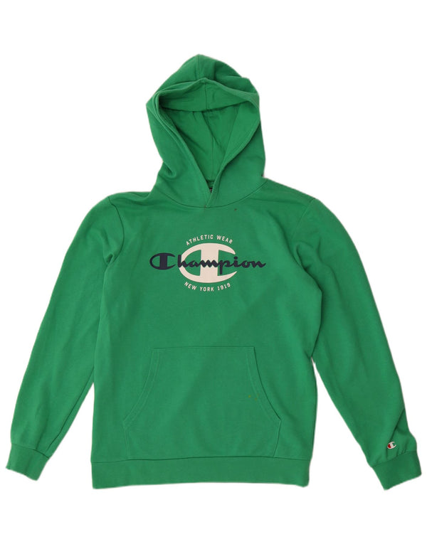 Champion Kapuzenpullover mit Grafik für Jungen, 15–16 Jahre, 2XL, grüne Baumwolle
