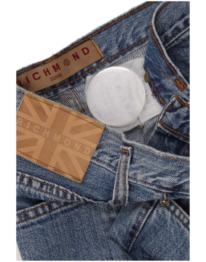 Richmond Grafik-Bootcut-Jeans für Damen IT 44 Mittel W30 L32 Blaue Baumwolle