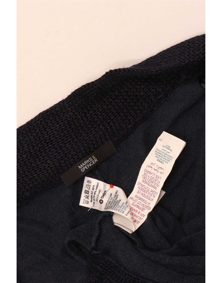 Marks & Spencer Poncho-Pullover für Damen, UK 14, mittleres Marineblau, Farbblock