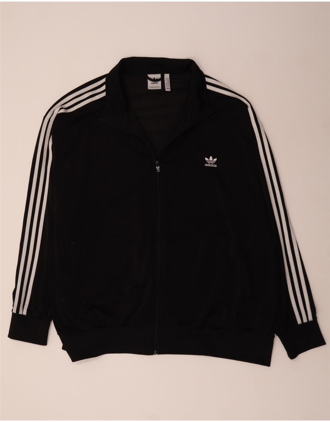 Adidas Herren Loose Fit Trainingsanzug Top Jacke 4XL Schwarz Polyester