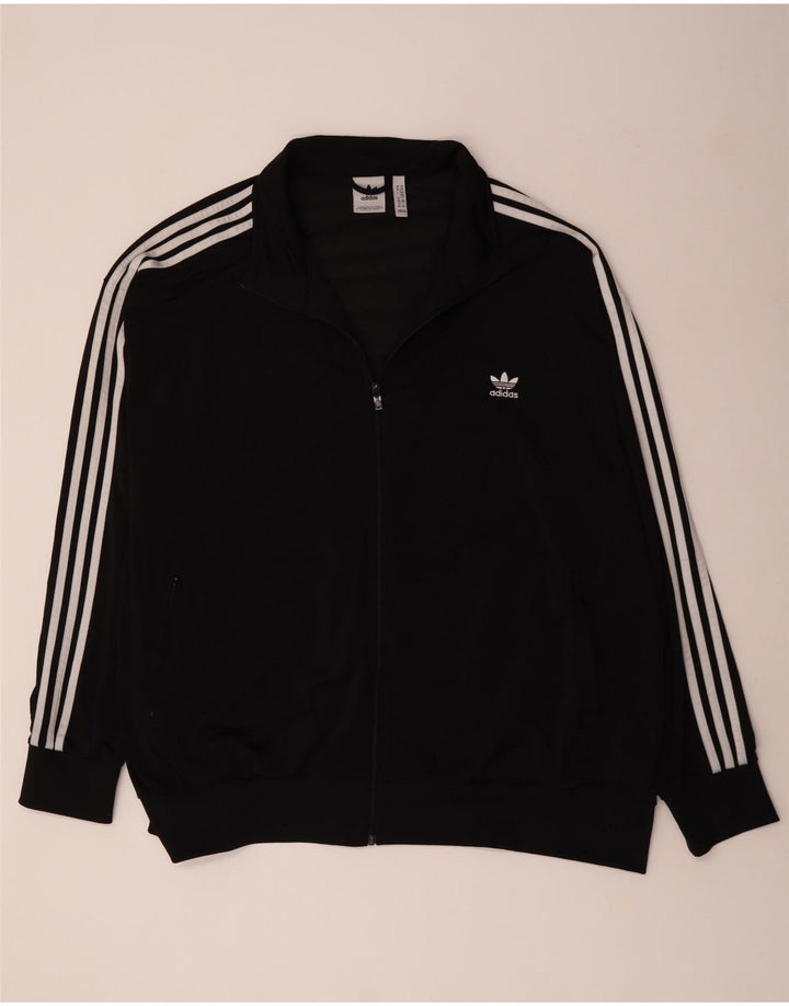 Adidas Herren Loose Fit Trainingsanzug Top Jacke 4XL Schwarz Polyester