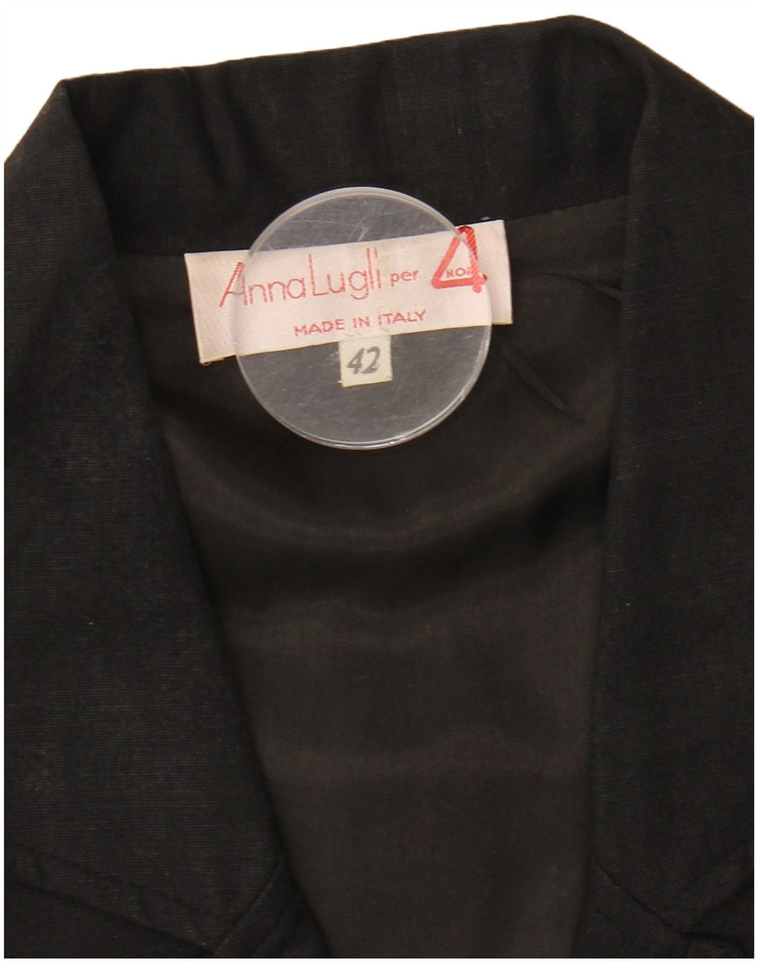 Anna Lugli Damen Zweireiher-Blazerjacke IT 42 Mittelschwarz geblümt