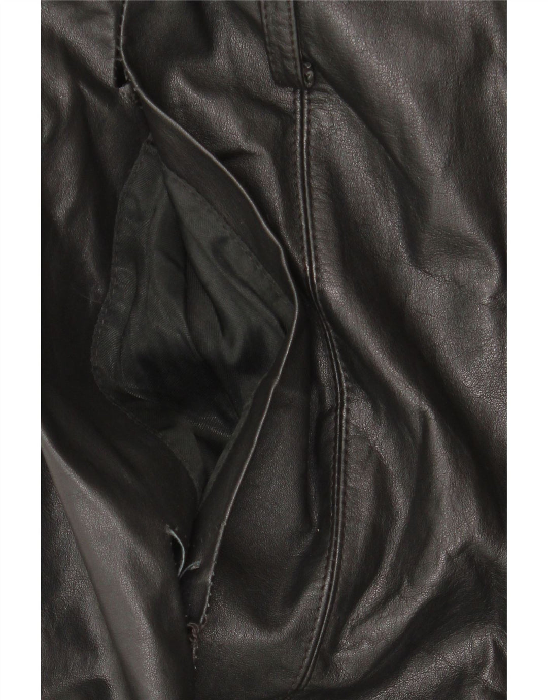 Klima Damen Ledermantel UK 10 Small Schwarz