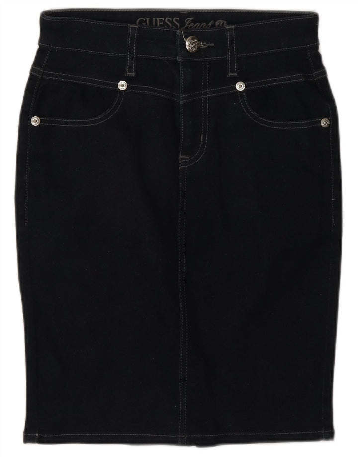 Guess Damen-Jeansrock W28, mittelmarineblaue Baumwolle