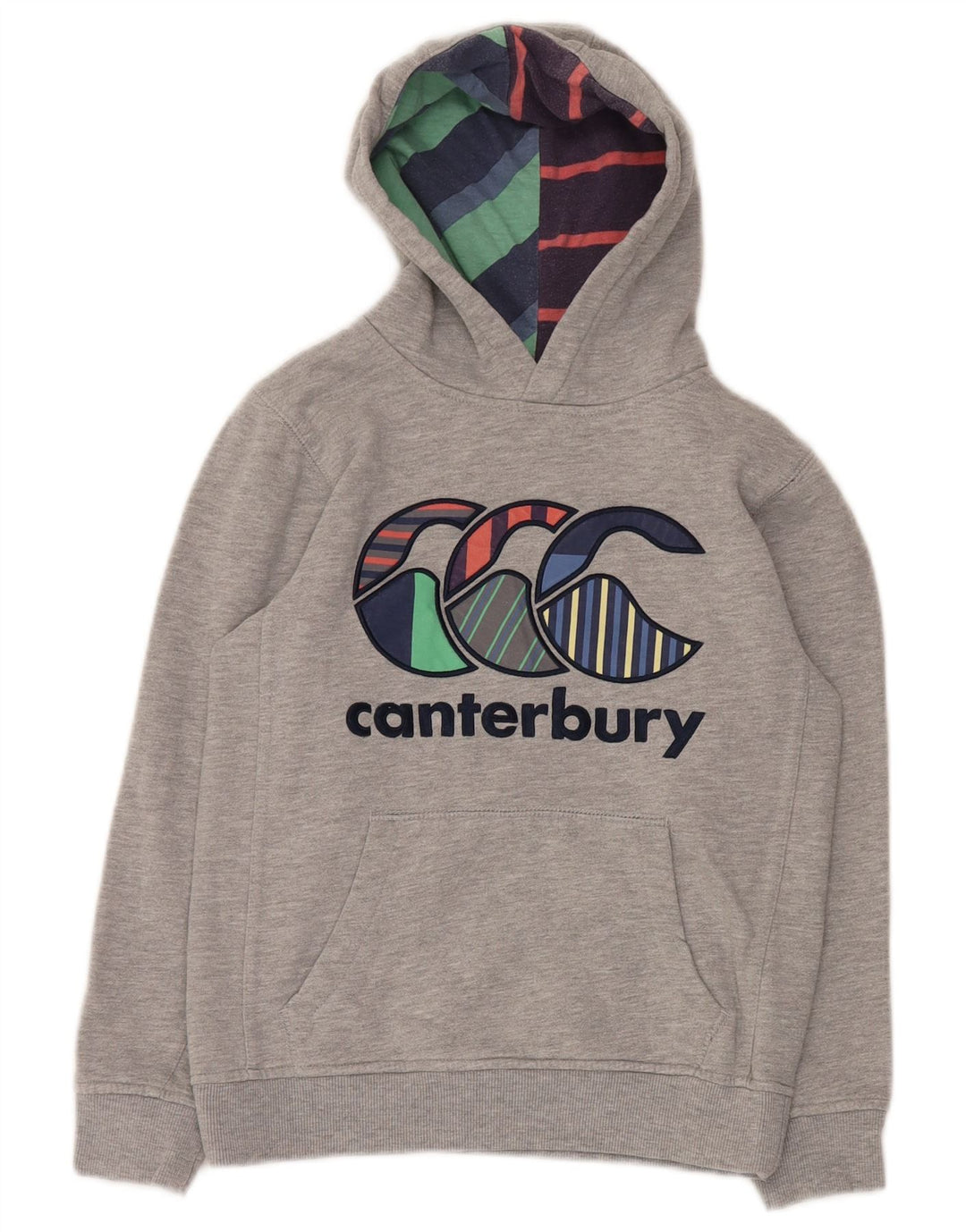 CANTERBURY Kapuzenpullover mit Grafik für Jungen, 9–10 Jahre, graue Baumwolle