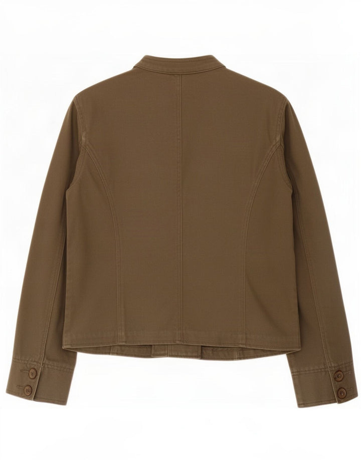 Monsoon Damen Utility-Jacke UK 12 Medium Khaki Baumwolle