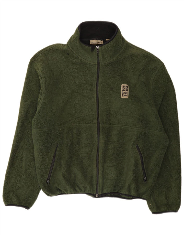 Timberland Herren Fleecejacke UK 40 Large Grün Polyester