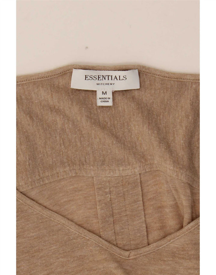 Essentials Damen Top Langarm UK 12 Mittelbeige meliert