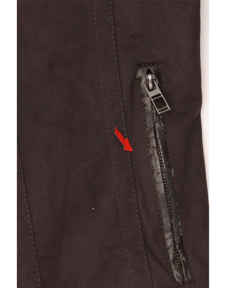 Zara Herren Bomberjacke UK 40 Große braune Baumwolle