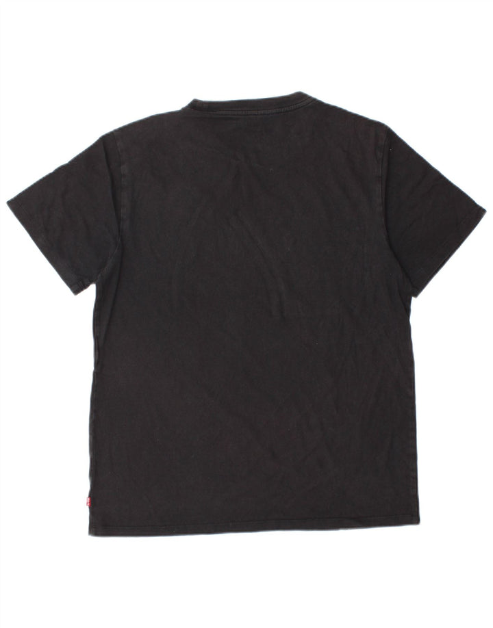 Levi's Damen Standard Graphic T-Shirt Top UK 14 Medium Schwarz