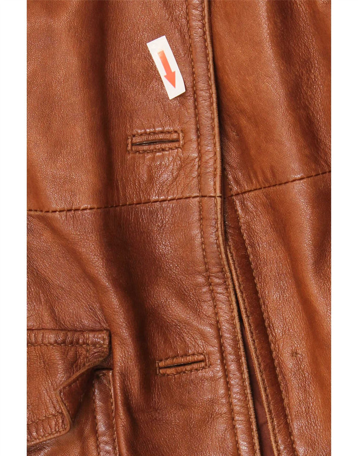 Vintage Damen Lederjacke IT 42 Mittelbraun