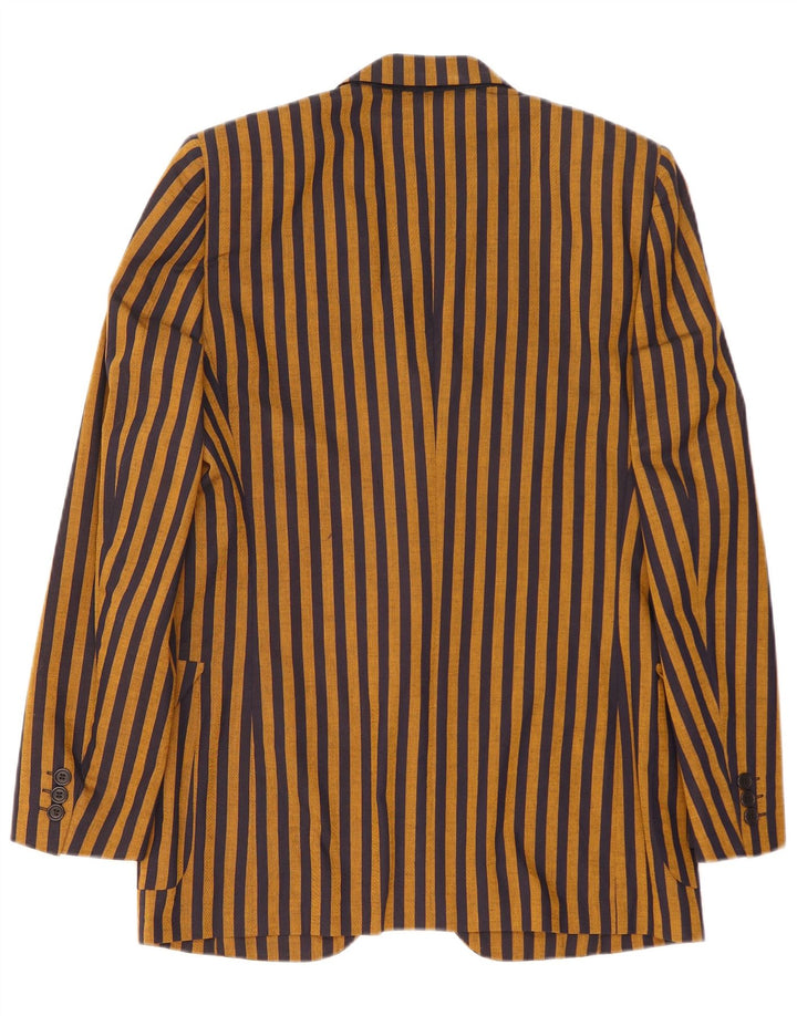 Mabro Herren-Blazer mit 2 Knöpfen, UK 38, mittelbraun, Nadelstreifen-Baumwolle