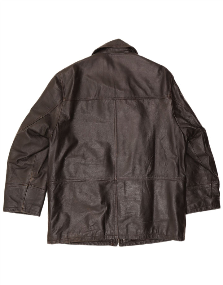 Lavorazione Artigianale Herren Lederjacke IT 48 Mittelbraunes Leder