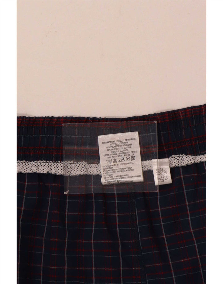 Adidas Herren-Badeshorts, groß, marineblau, kariert, Polyester