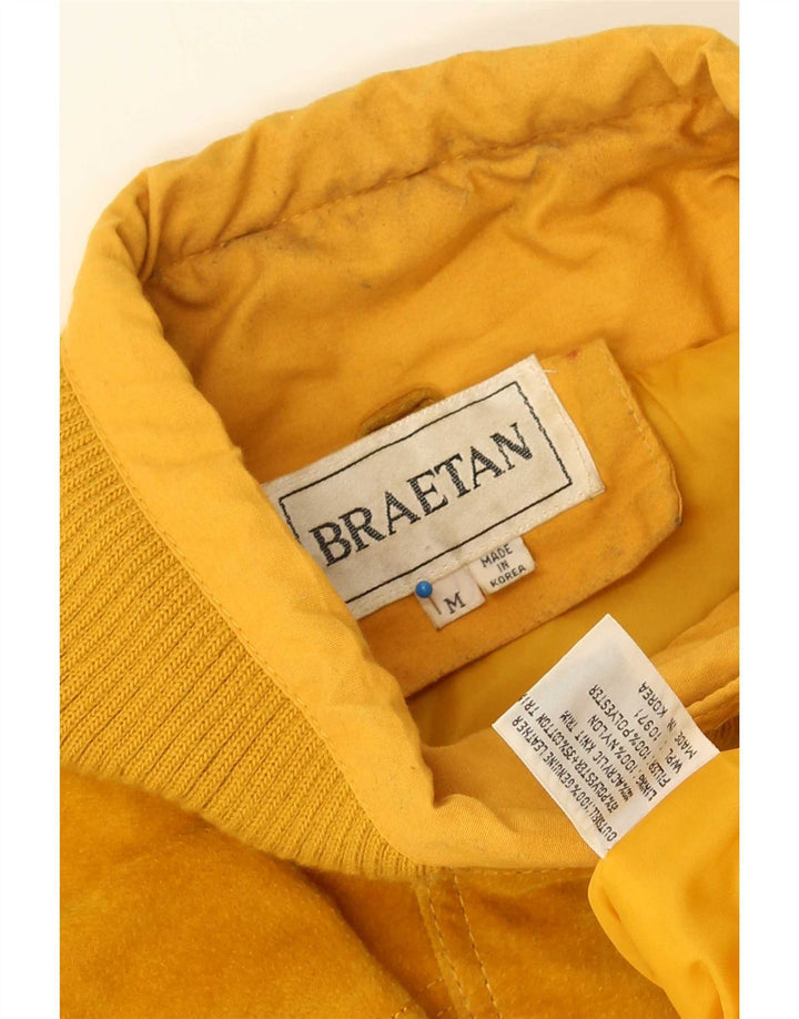 Braetan Herren Lederjacke UK 38 Mittelgelb