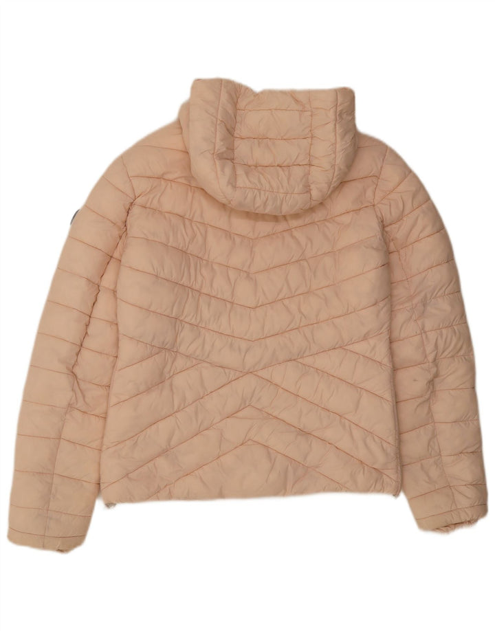 Superdry Wattierte Jacke mit Kapuze für Damen, UK 10, Small, Rosa, Nylon