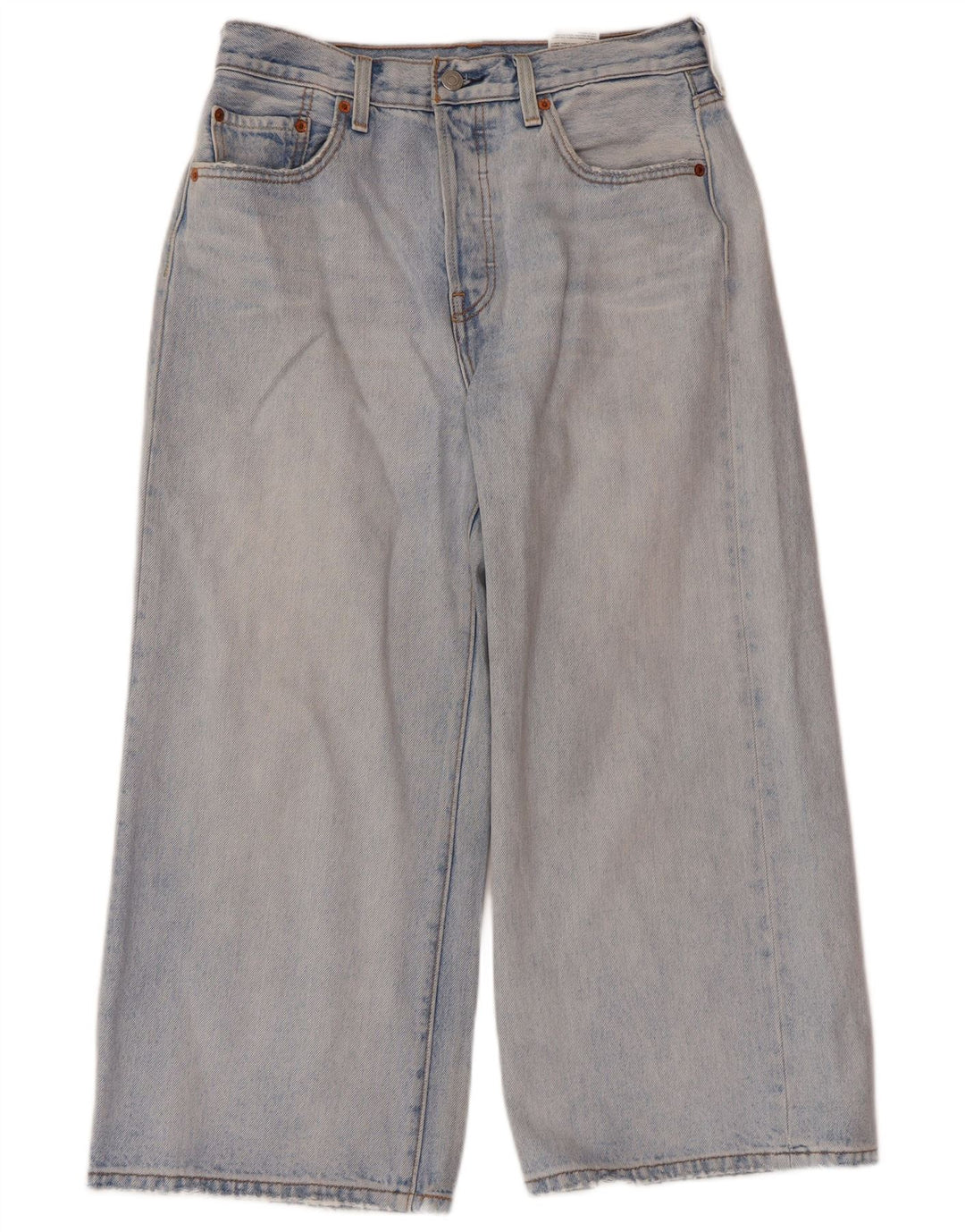 Levi's Damen-Jeans mit weitem Bein, kurz geschnitten, W28, L23, blaue Baumwolle