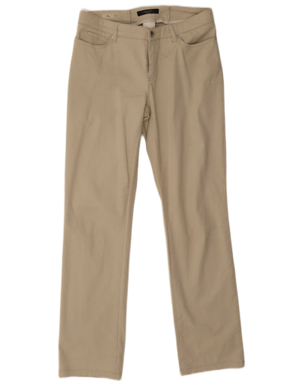 Max Mara Damen Weekend Straight Casual Hose UK 12 Medium W30 L30 Beige