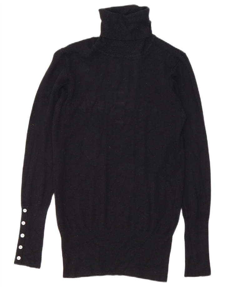 Rollkragenpullover für Damen von Zara, Gr. 14, Mittelschwarz, Viskose